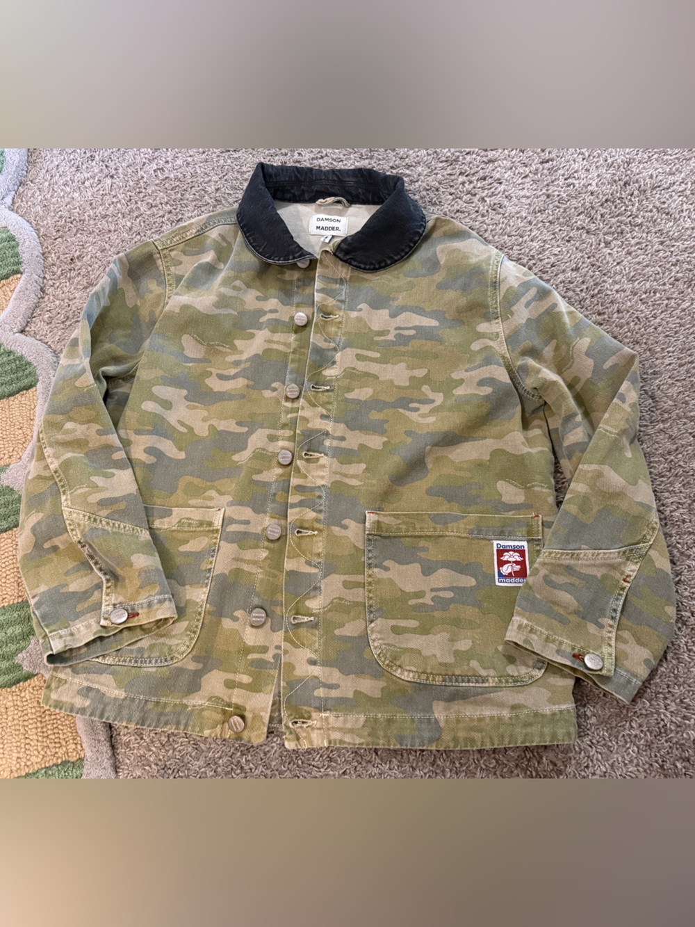 NWOT Damson Madder Francis Camo Denim Jacket